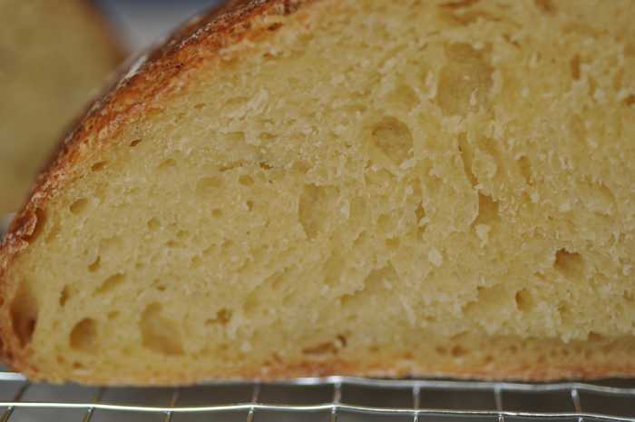 Close up section of the 100% semola loaf. Image: © Siu Ling Hui