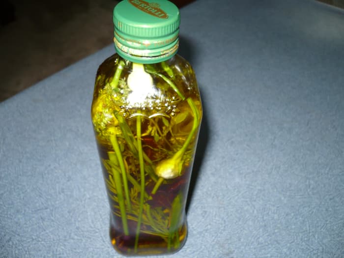 Let your infused olive oil sit for about two weeks before using. The longer you let it stand, the stronger the flavour.