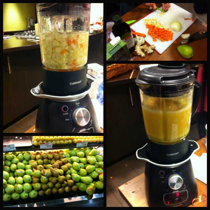 Photos from the Blissdom Canada Cuisinart Soup Challenge. Our team made a Carrot Parsnip Pear Ginger Soup.