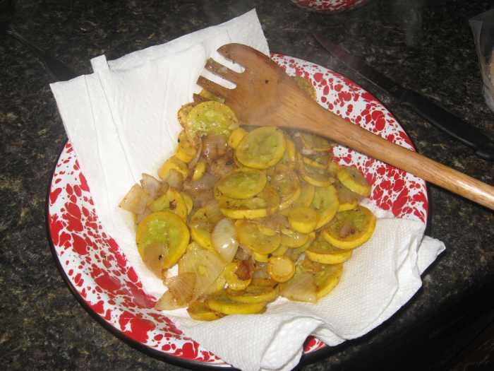 Drain on paper towels.