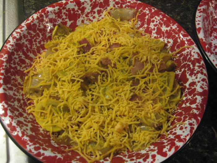 Top with grated cheese.