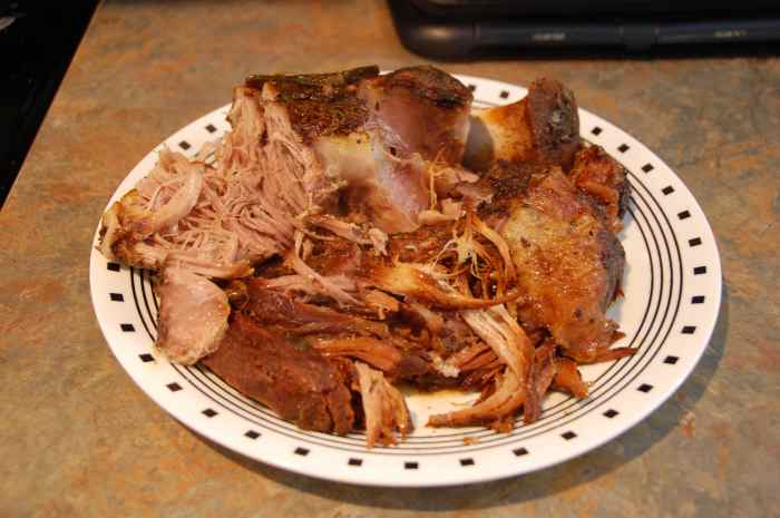 Picnic shoulder roast, extremely tender and tasty.