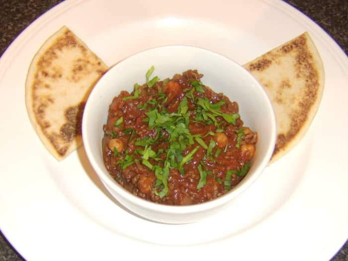 Mild and easy curried mince is served with Scottish tattie scones rather than any more expected Indian flatbread