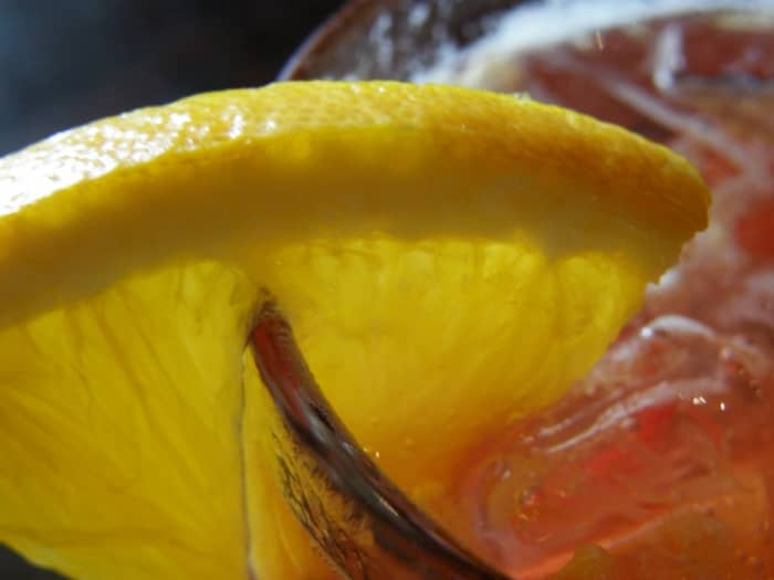 Sometimes the best garnishes are the simplest. If you don't have any oranges or cherries for the whiskey sour recipe listed above, I recommend slicing up an extra lemon. Pop a wedge on the edge of each glass and you're golden.