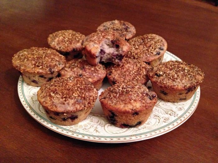 Triple-Coconut Lime Blueberry Muffins fresh from the oven taste and smell delicious - and they're also vegan and nutritious!