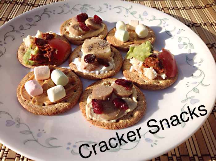 Cracker snacks are fun to create.