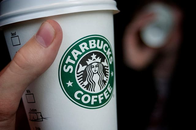Starbucks hot chocolate is made with syrups, not with solid chocolate.