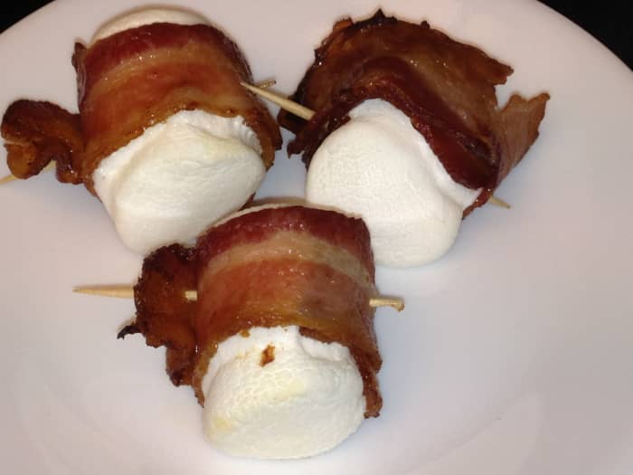 Wrapped marshmallows. It's tricky to bake the marshmallows without melting them completely.