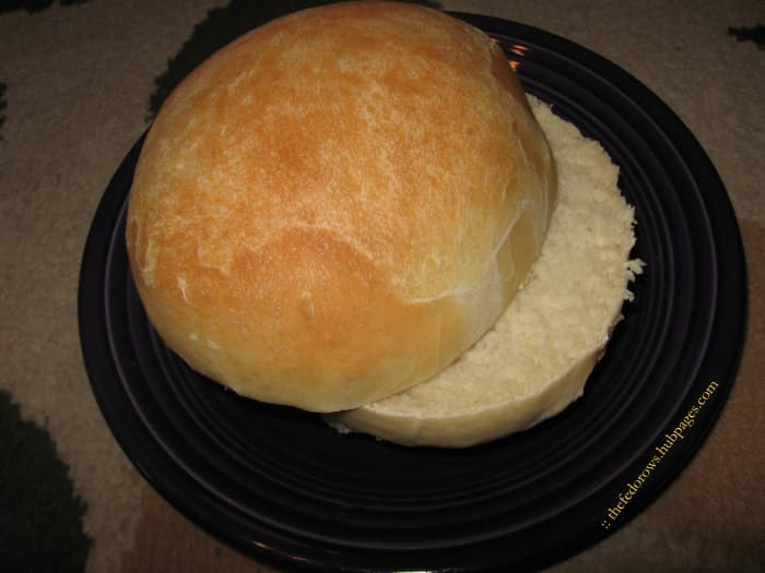 Finished Bun Ready to Serve: Homemade hamburger buns are sturdy, easy to make, and taste delicious!