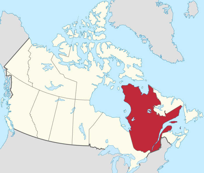 Poutine was created in the Canadian province of Quebec.