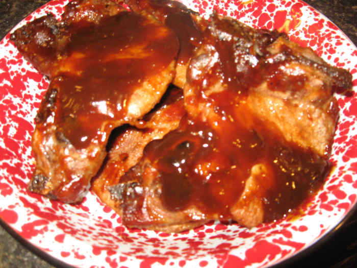Peach BBQ Sauce is wonderful on chicken.