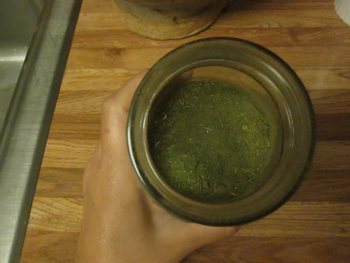 The texture of the finely ground rosemary and Greek oregano was not uniform since I pulsed some batches more than others.