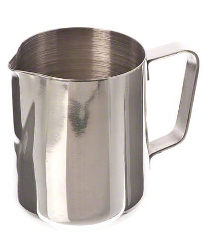 The EP-12 is very difficult to beat in terms of value for money. Constructed from stainless steel, the frothing pitcher is sturdy, durable, and elegant in appearance. The EP is available in 12 ounce and 20 ounce sizes.