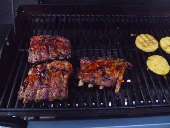Caramelized and crusted with bbq sauce, these ribs are ready to be pulled off the bbq. I'll bet your mouth is watering, isn't it?