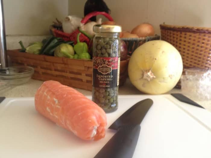 Capers are a beautiful addition to this recipe. They add seasoning and most of all, flavor.