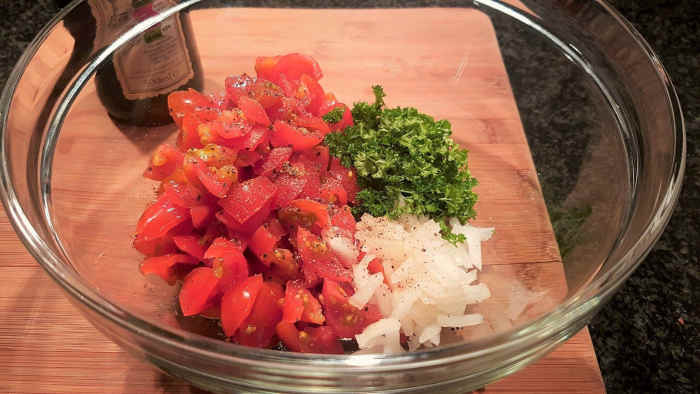 Bruschetta ingredients