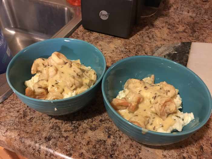 A hearty meal that is great for dinner or a savory breakfast.