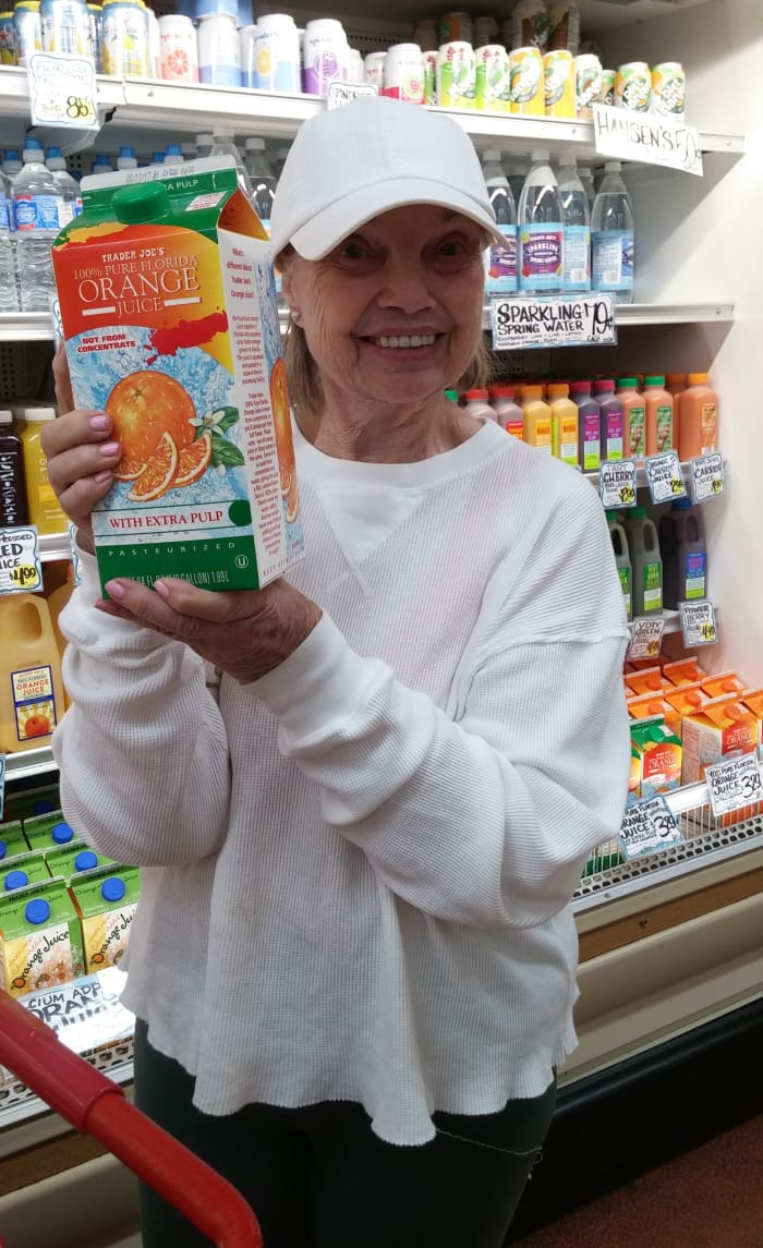 After trying six brands of orange juice I found Trader Joe's to be the winner for taste. Plus, it's chemical-free.