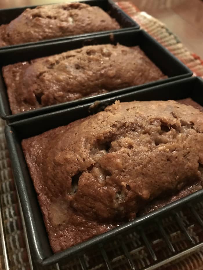 Piping hot out of the oven, these babies are cooling patiently on wire racks. They'll be ready to eat soon! Get your cold glass of milk ready.