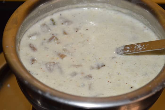 Step 4: Boil the contents for 3 minutes. Add water to adjust the consistency. Boil for a minute. Turn off the fire.
