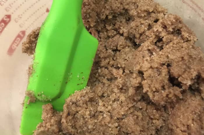 I received this bright green little spatula/scraper as a gift from my mother. It's slim enough to scrape out jars, and stiff enough to thoroughly combine sugar and almond butter. Love it!