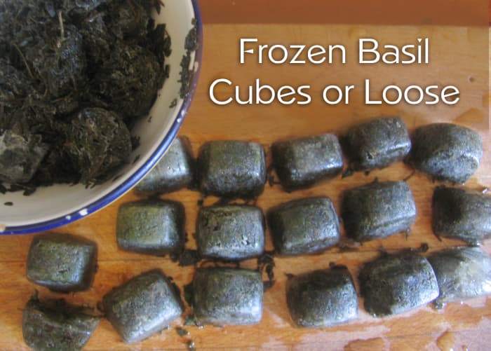 Pack it down so that when it freezes together, you have a cube shape. The loose pieces can still be put into a resealable bag and used as needed.