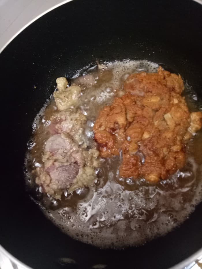 Step 3: Fry the breaded liver in hot oil until golden brown.