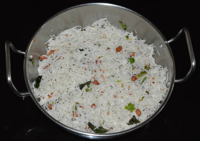 Serve it hot as is or serve with a simple coconut chutney on the side. You can pack this upma in a lunch box for later use. It tastes yummy even when cold.