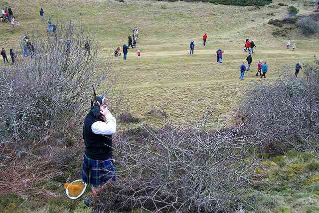 The annual Haggis Hunt on Selkirk Hill in Scotland attracts hundreds.