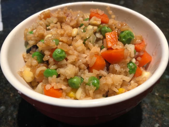 Easy Veggie Fried Rice Without Eggs - Delishably