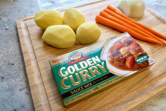 Golden potatoes and white onions are the best choices for this recipe. Try to use the thickest carrots you can find. Asian markets are a great place to look.