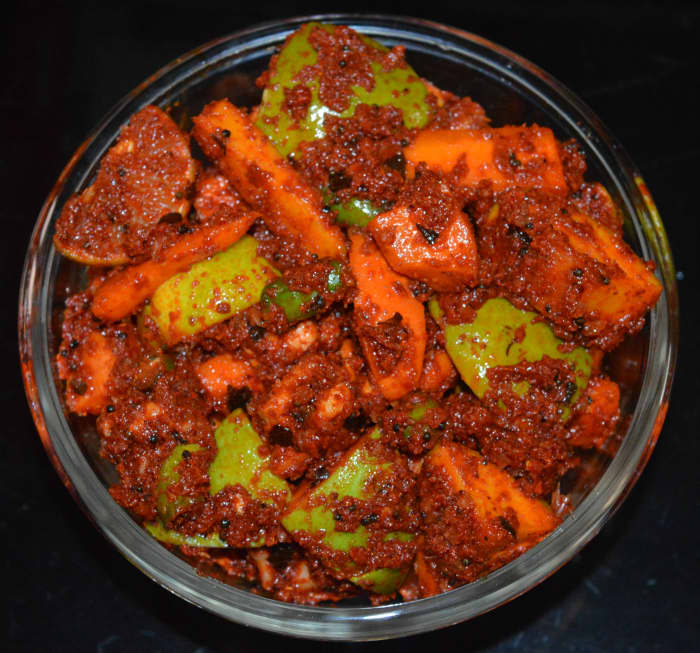 Mixed vegetable pickle.