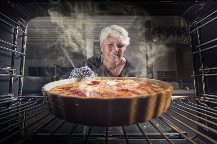 Take care to place your cake or pie on the correct shelf inside the oven. The wrong placement will cause a temperature problem and a damaged crust.
