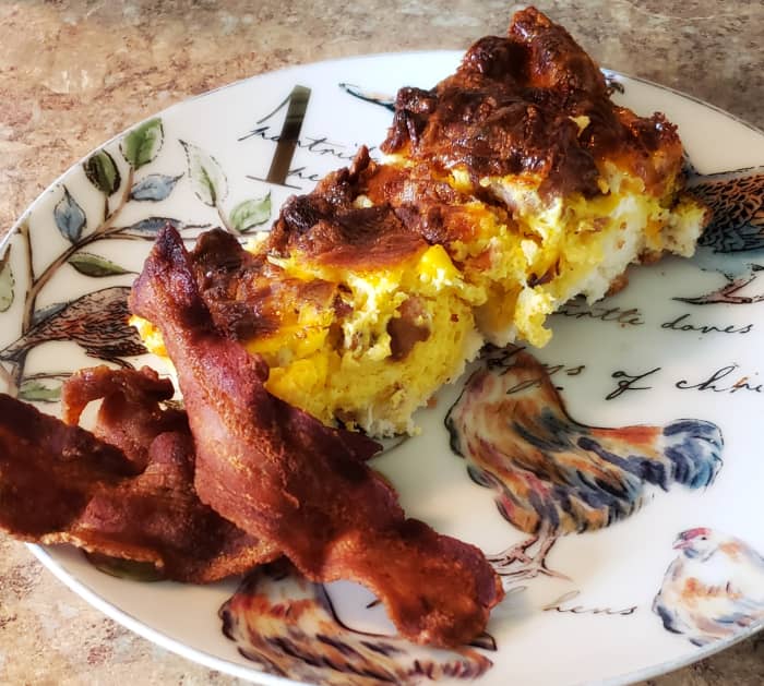 Amazing Cheesy Egg And Bacon Bake To Liven Up Your Brunch - Delishably