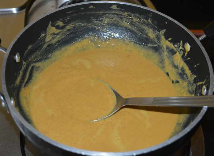 Mix well. Turn off heat.