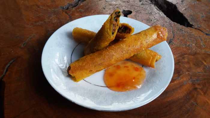 Lumpiang Shanghai with canned sardines