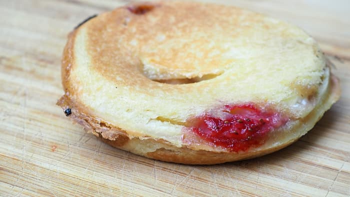 Strawberries, cream cheese and marshmallow burst with flavor in this tasty version of the mountain pie.
