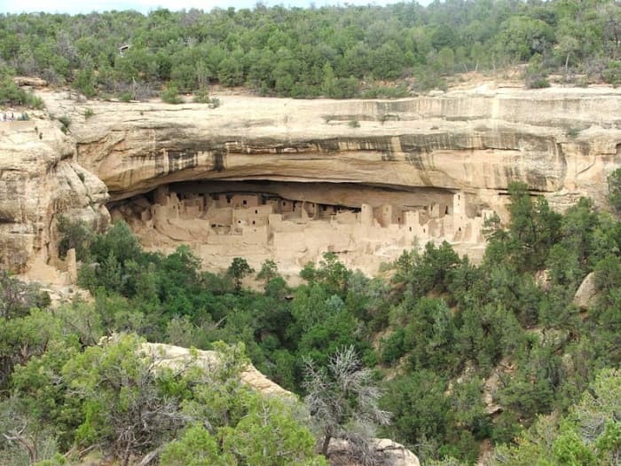 Ancestral Puebloans (Anasazi) adobe housing in Mesa Verde, Colorado. Though subject to debate, there is a general consensus this civilization emerged around the 12th century BC.