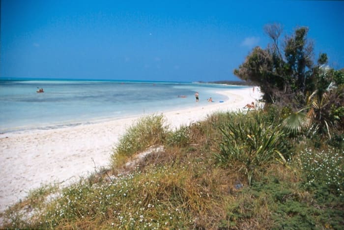 A tourist mecca in the Berry Islands of Bahamas. Scenes like this, devoid of tourists, were probably similar to what Columbus saw as he made landfall in the Bahamas in October 1492.