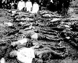 General massacre committed by the Bolsheviks in the sugar factory of Panevezys on 26th June 1941 "In the night of July 11-12 1940, more than 2,000 upperclass Lithuanians were seized unexpectedly by the Soviet NKVD in Lithuania.