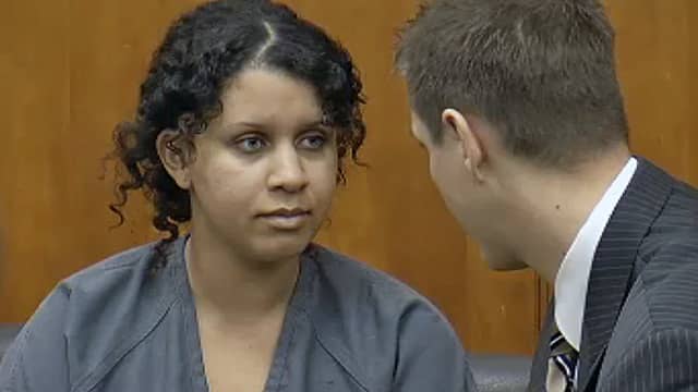 26-year-old Biannela Susana appearing in court prior to her trial on Aggravated Manslaughter charges in the death of her 2-year-old son.