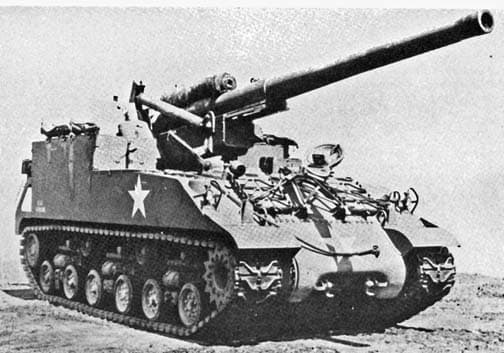 The M40 155mm Gun Motor Carriage. Very few saw action before the end of the war. Their use became widespread in Korea.