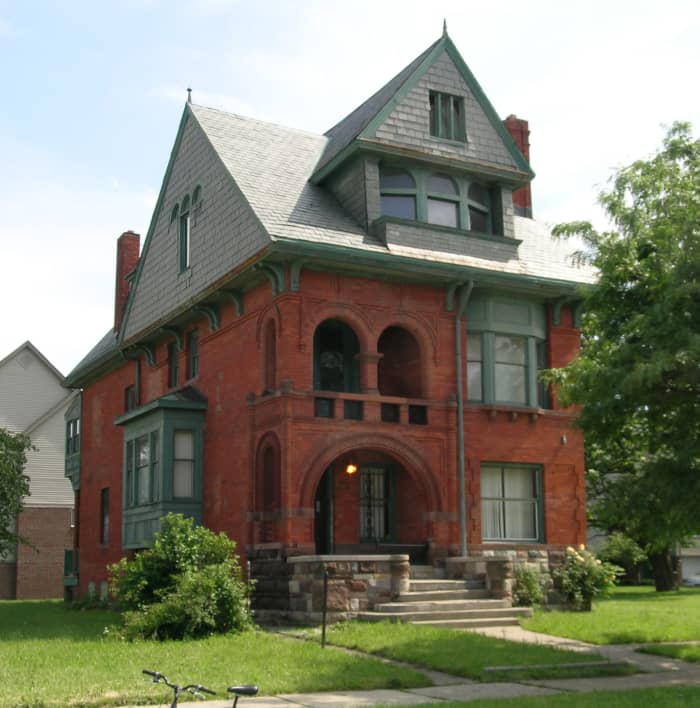 Historic Dunbar Hospital in Detroit, MI, listed on the US National Register of Historic Places.