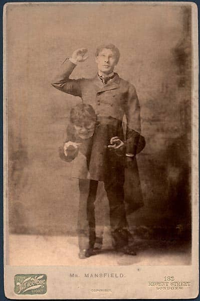 Dual Exposure Picture of Richard Mansfield Star of the London Play "The Strange Case of Dr. Jekyll and Mr. Hyde" in 1887