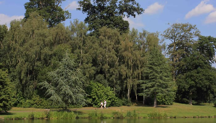 A couple strolling in the park. Many who live in the vicinity will buy an annual pass just to visit the grounds for a day out in attractive scenery