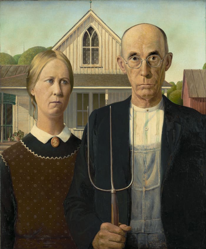 American Gothic is a painting by American artist Grant Wood in 1930 which illustrates ideals of rural areas.