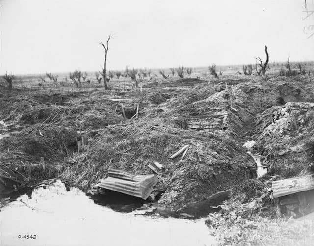 You can see how impossible the ground was because of rain and destruction of ditches.