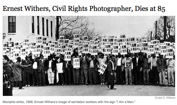 Ernest C. Withers, Sr. documented the Civil Rights Movement and over one million photos of historic significance in his life time.