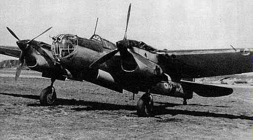 Tupolve SB is a high speed twin engine bomber by June 1941 over 90 percent of the bombers in the Soviet Air Force were Tupolev SBs, over 6,656 were built. It set an official altitude record of 12,246 on September 2 1937, it max speed was 263mp