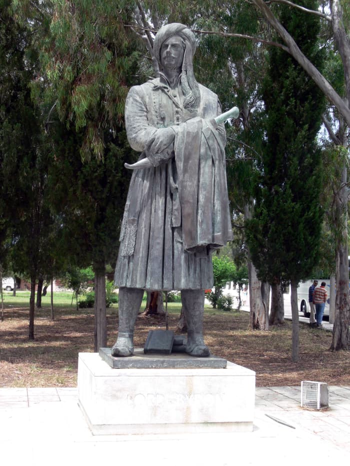 The Statue of Lord Byron at Denkmal Messolongi